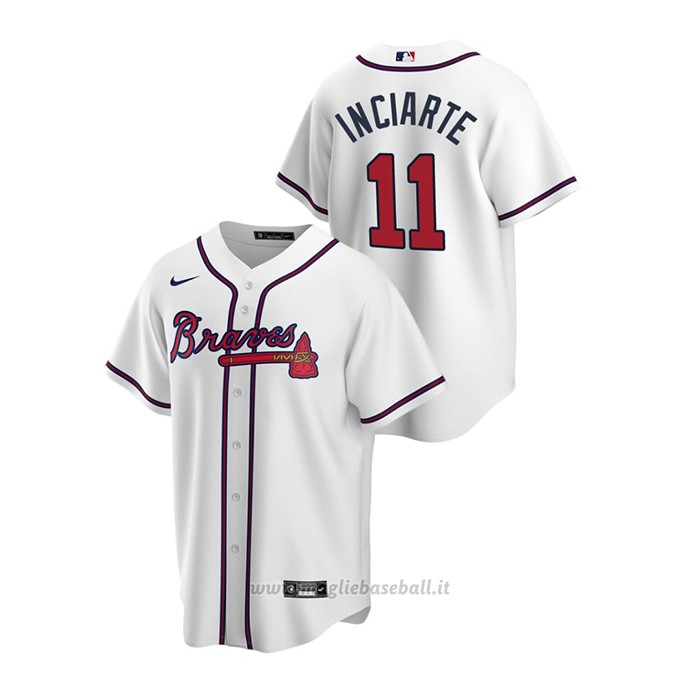 Maglia Baseball Uomo Atlanta Braves Ender Inciarte 2020 Replica Primera Bianco